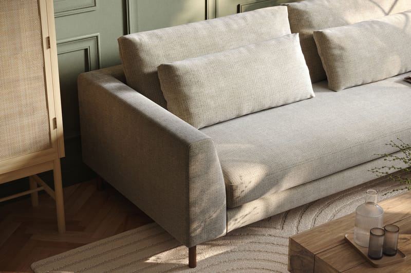 Florenz 3-seters Sofa i Chenille - Grå / Beige - Møbler - Sofaer - 3 seter sofa