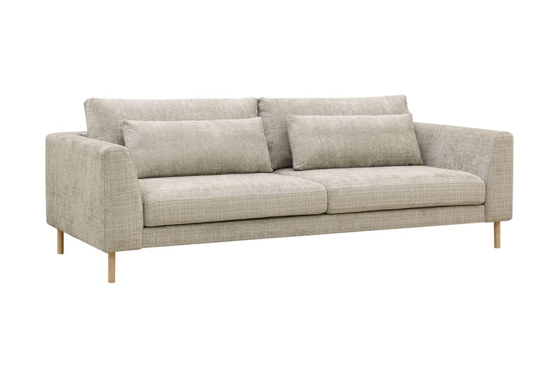 Florenz 3-seters Sofa i Chenille - Grå / Beige - Møbler - Sofaer - 3 seter sofa
