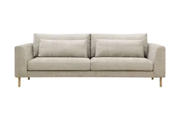 Florenz 3-seters Sofa i Chenille - Grå / Beige - Møbler - Sofaer - 3 seter sofa