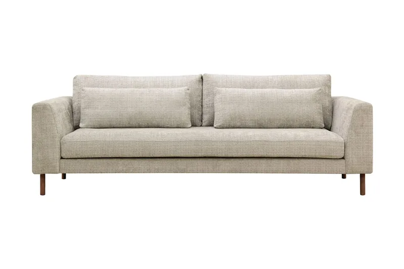 Florenz 3-seters Sofa i Chenille, Grå/Beige