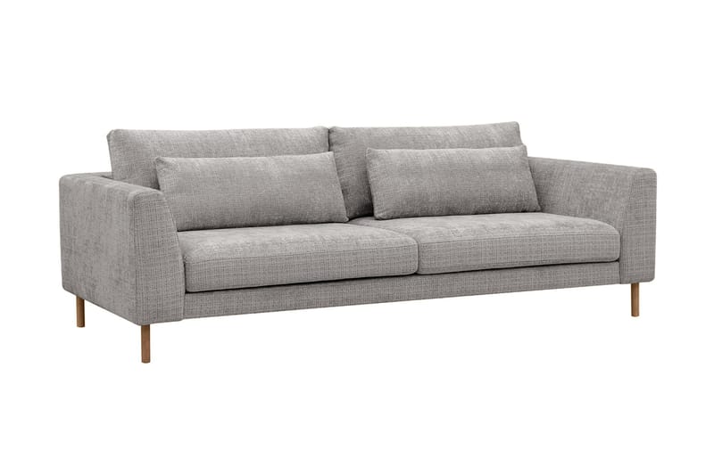 Florenz 3-seters Sofa i Chenille - Lys grå - Møbler - Sofaer - 3 seter sofa