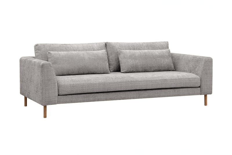 Florenz 3-seters Sofa i Chenille - Lys grå - Møbler - Sofaer - 3 seter sofa