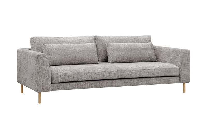 Florenz 3-seters Sofa i Chenille - Lys grå - Møbler - Sofaer - 3 seter sofa