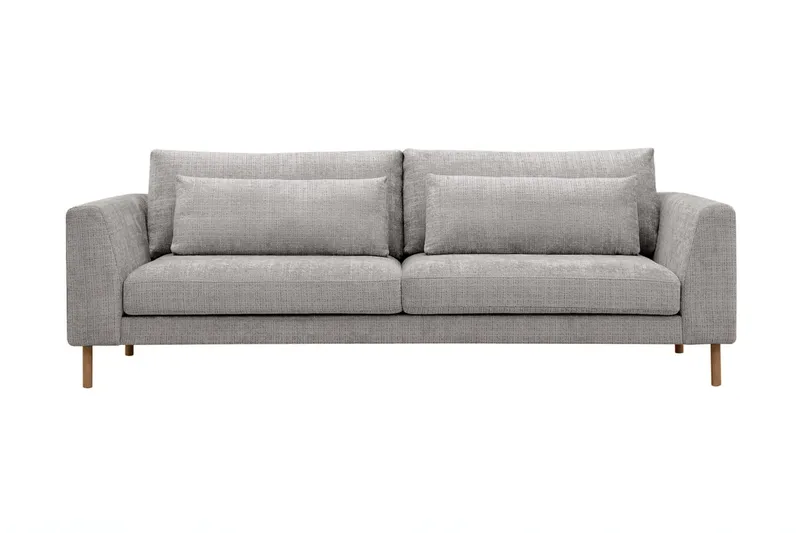 Florenz 3-seters Sofa i Chenille, Lys grå