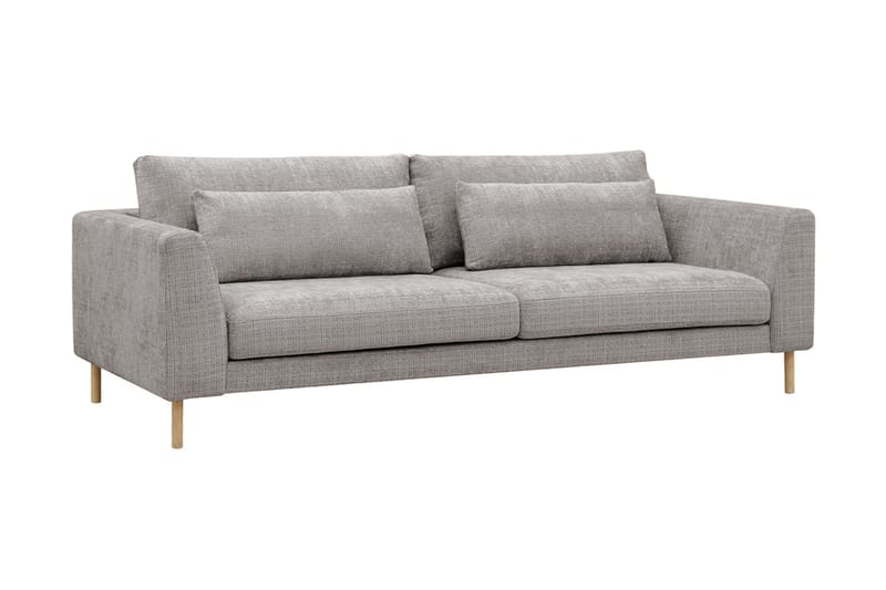 Florenz 3-seters Sofa i Chenille - Lys grå - Møbler - Sofaer - 3 seter sofa