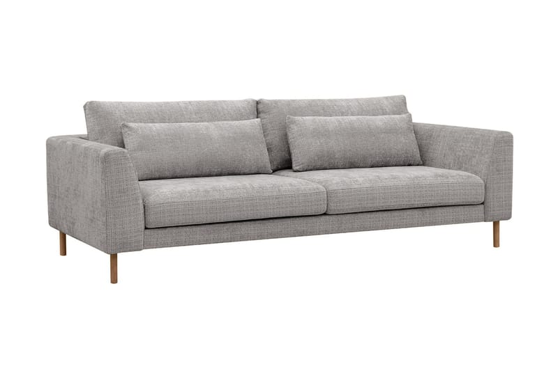 Florenz 3-seters Sofa i Chenille - Lys grå - Møbler - Sofaer - 3 seter sofa