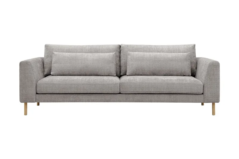 Florenz 3-seters Sofa i Chenille - Lys grå - Møbler - Sofaer - 3 seter sofa