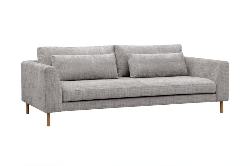 Florenz 3-seters Sofa i Chenille - Lysegrå - Møbler - Sofaer - 3 seter sofa
