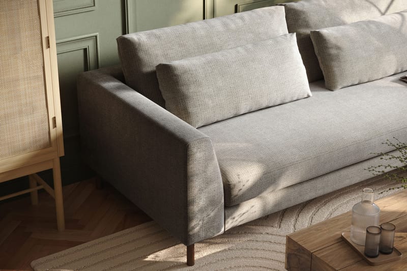 Florenz 3-seters Sofa i Chenille - Lysegrå - Møbler - Sofaer - 3 seter sofa