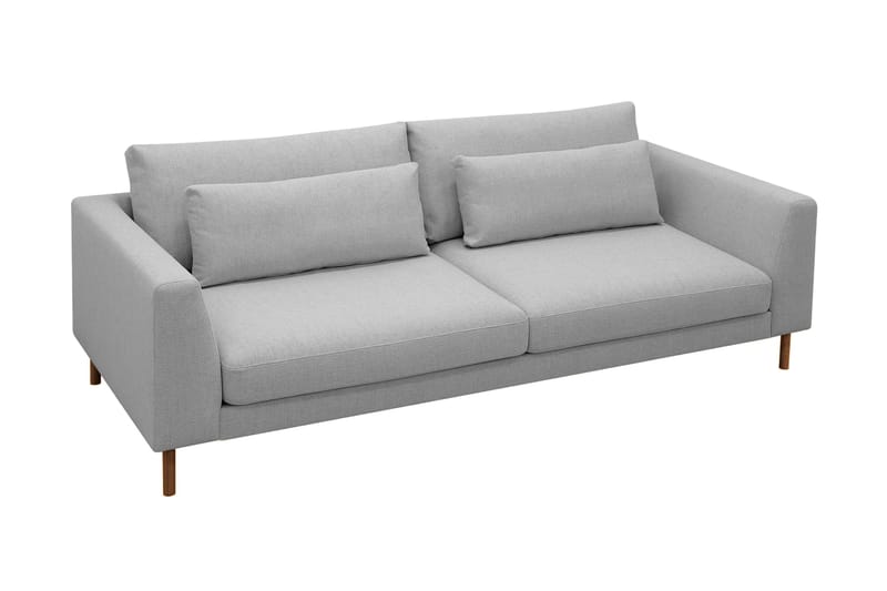 Florenz 3-seters Stoffsofa - Lys grå - Møbler - Sofaer - 3 seter sofa