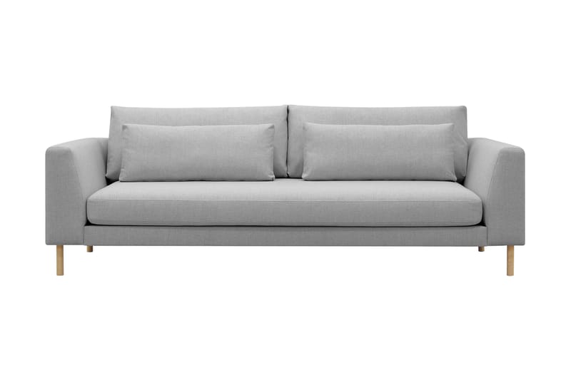 Florenz 3-seters Stoffsofa - Lys grå - Møbler - Sofaer - 3 seter sofa