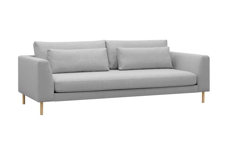 Florenz 3-seters Stoffsofa - Lys grå - Møbler - Sofaer - 3 seter sofa