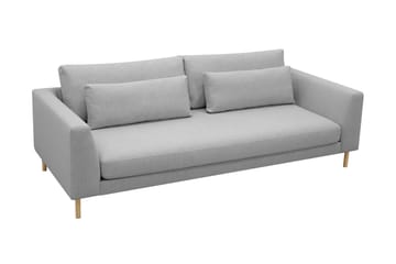 Florenz 3-seters Stoffsofa - Lys grå - Møbler - Sofaer - 3 seter sofa