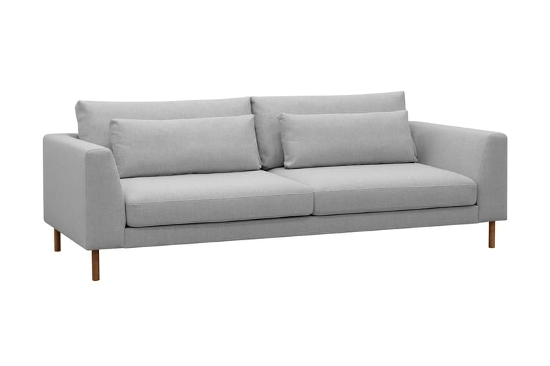 Florenz 3-seters Stoffsofa - Lys grå - Møbler - Sofaer - 3 seter sofa