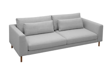 Florenz 3-seters Stoffsofa - Lys grå - Møbler - Sofaer - 3 seter sofa