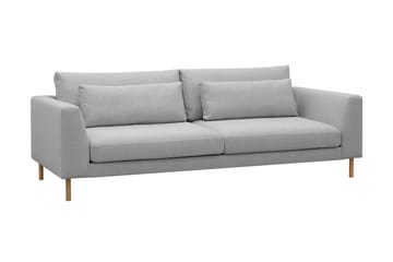 Florenz 3-seters Stoffsofa - Lys grå - Møbler - Sofaer - 3 seter sofa