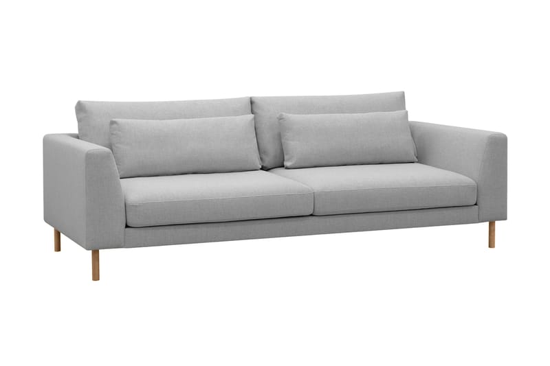 Florenz 3-seters Stoffsofa - Lys grå - Møbler - Sofaer - 3 seter sofa