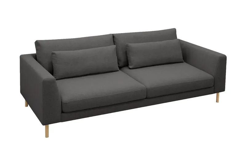 Florenz 3-seters Stoffsofa - Mørk grå - Møbler - Sofaer - 3 seter sofa