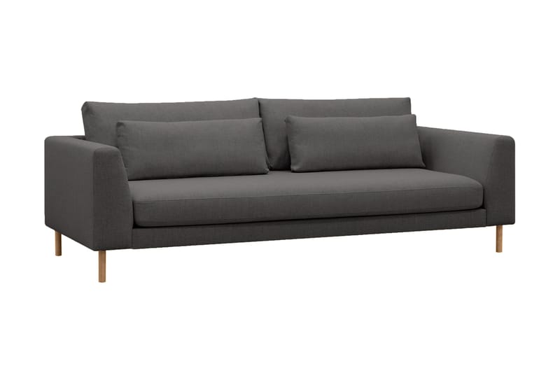 Florenz 3-seters Stoffsofa - Mørk grå - Møbler - Sofaer - 3 seter sofa