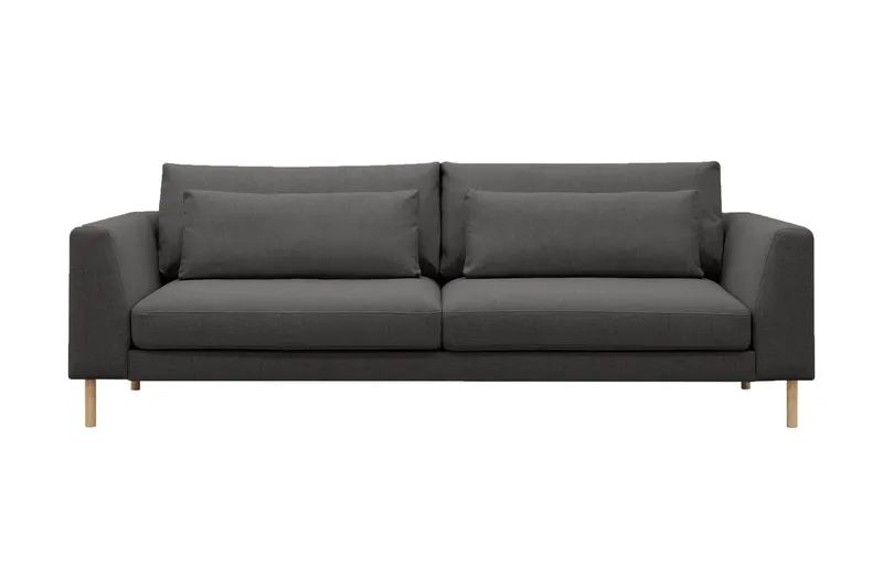 Florenz 3-seters Stoffsofa, Mørk grå