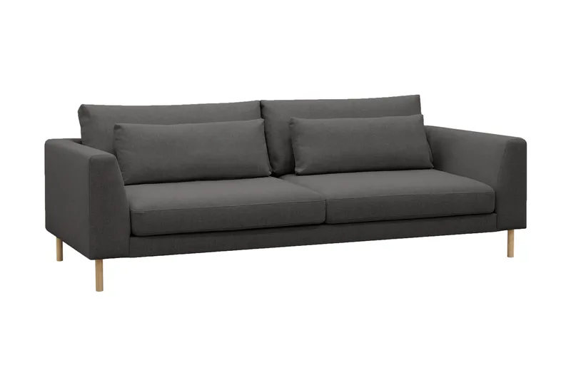 Florenz 3-seters Stoffsofa - Mørk grå - Møbler - Sofaer - 3 seter sofa