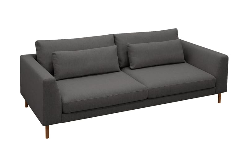 Florenz 3-seters Stoffsofa - Mørk grå - Møbler - Sofaer - 3 seter sofa