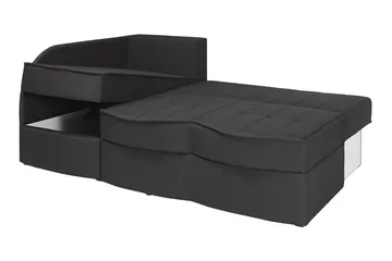 Frestelsens Hjørnesovesofa 203x143x79 cm - Svart - Møbler - Sofaer - Skinnsofaer