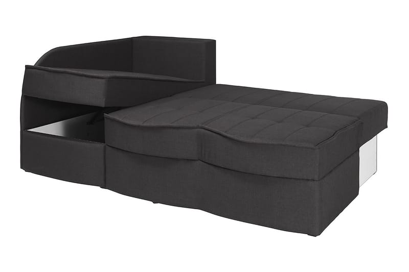 Frestelsens Hjørnesovesofa 203x143x79 cm - Svart - Møbler - Sofaer - Skinnsofaer