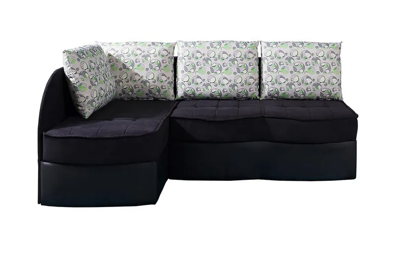 Frestelsens Hjørnesovesofa 203x143x79 cm, Svart