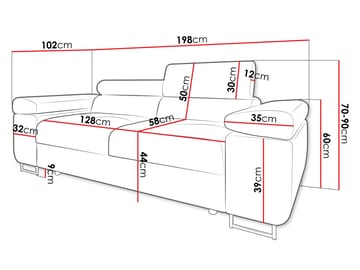 Gabina 2-seters sofa - beige - Møbler - Sofaer - 3 seter sofa
