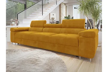 Gabina Sofa 3-seter - Gul - Møbler - Sofaer - Fløyelssofaer