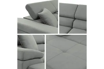 Gabina Sofa med Divan 3-seter - Grå/Hvit - Møbler - Sofaer - Skinnsofaer