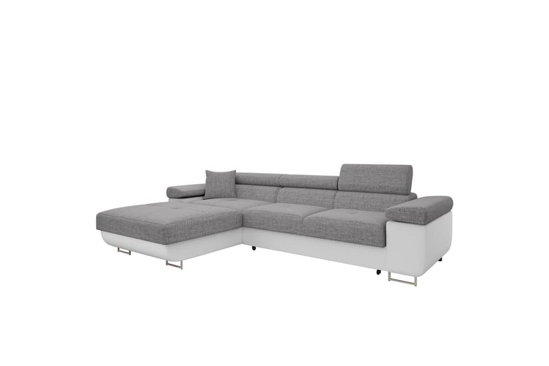 Gabina Sofa med Divan 3-seter, Grå/Hvit
