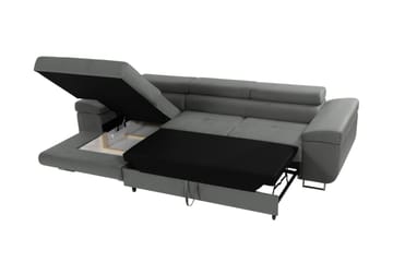 Gabina Sofa med Divan 3-seter - Grå/Svart - Møbler - Sofaer - Skinnsofaer