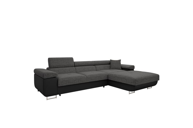 Gabina Sofa med Divan 3-seter - Grå/Svart - Møbler - Sofaer - Skinnsofaer