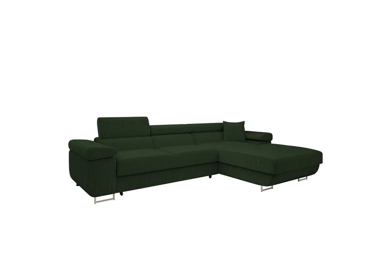 Gabina Sofa med Divan 3-seter, Grønn