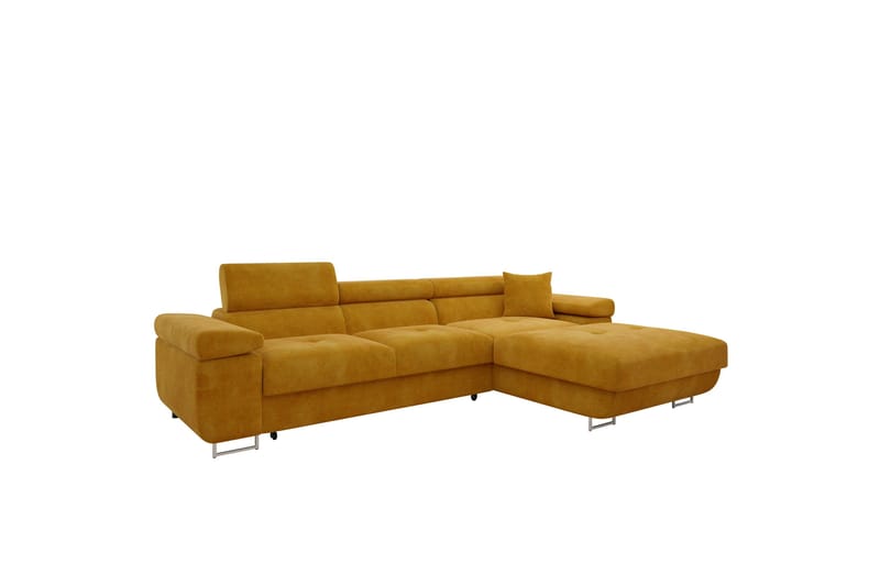Gabina Sofa med Divan 3-seter, Gul