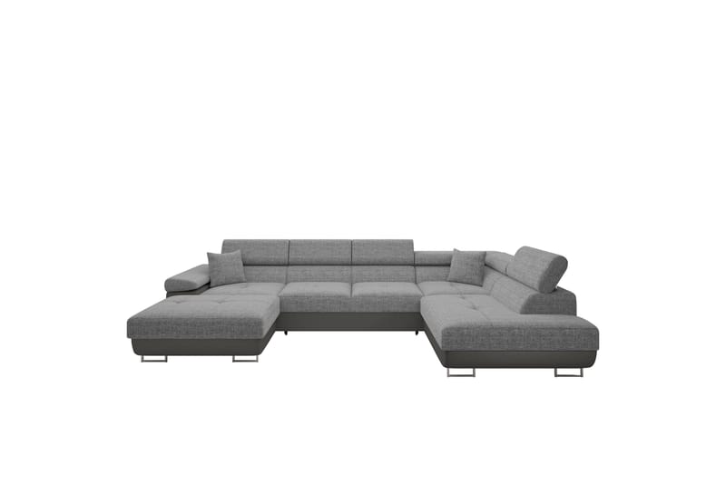 Gabina Sofa med Divan og Sjeselong 4-seter, Beige/Grå
