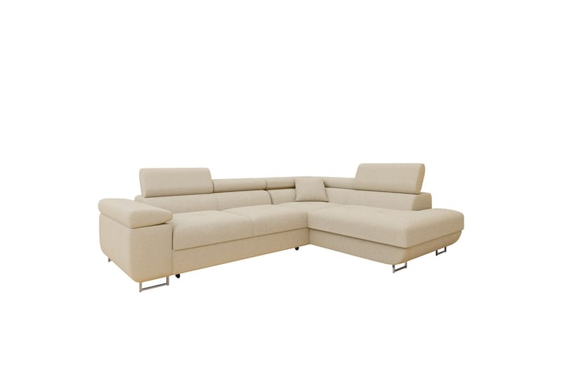 Gabina Sofa med Sjeselong 3-seter, Beige
