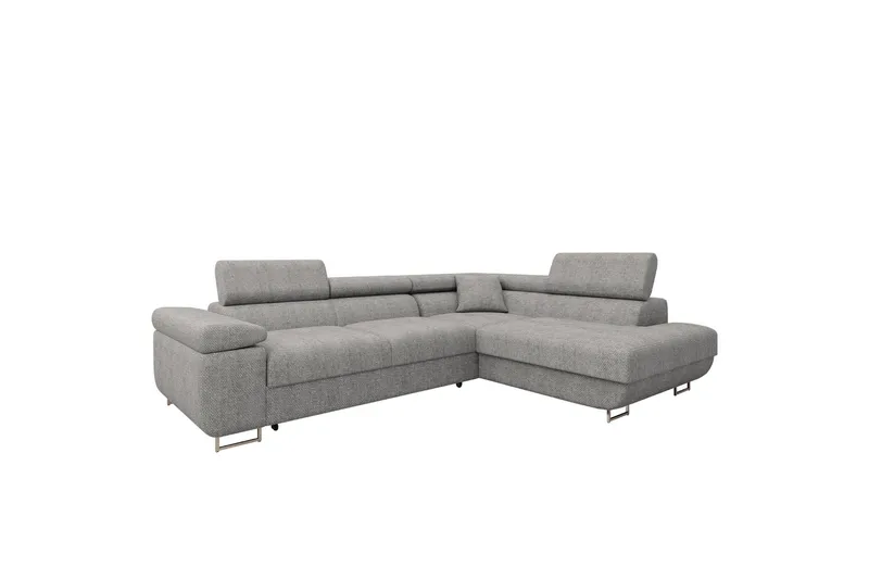 Gabina Sofa med Sjeselong 3-seter, Grå