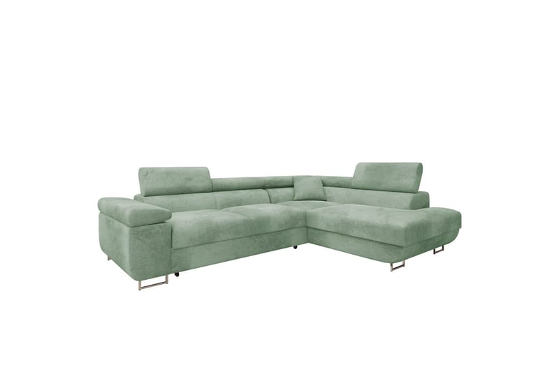 Gabina Sofa med Sjeselong 3-seter, Grønn