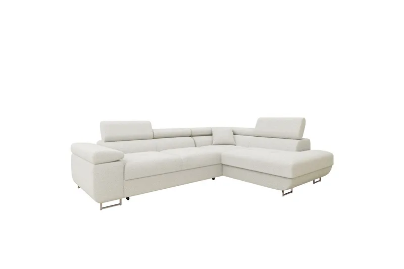 Gabina Sofa med Sjeselong 3-seter, Hvit