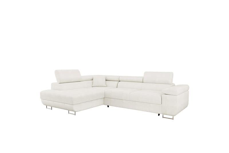 Gabina Sofa med Sjeselong 3-seter - Hvit - Møbler - Sofaer - Sofaer med sjeselong - 3 seters sofa med divan