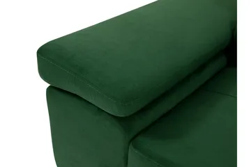 Gabina Sofa med Sjeselong 3-seter - Rød - Møbler - Sofaer - Fløyelssofaer