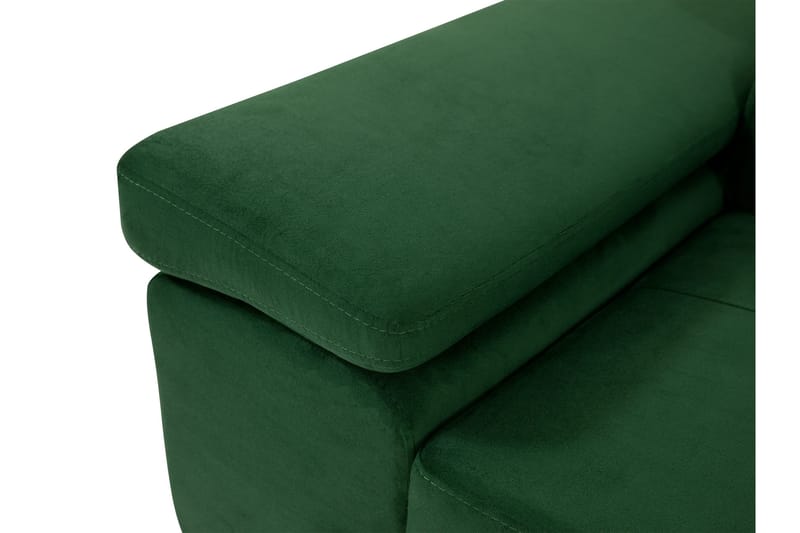 Gabina Sofa med Sjeselong 3-seter - Rød - Møbler - Sofaer - Fløyelssofaer