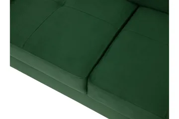 Gabina Sofa med Sjeselong 3-seter - Rød - Møbler - Sofaer - Fløyelssofaer