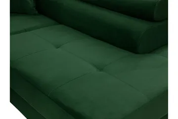 Gabina Sofa med Sjeselong 3-seter - Rød - Møbler - Sofaer - Fløyelssofaer