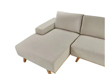 Gaines Hjørnesofa 3-seter - Beige/Lyst tre - Møbler - Sofaer - Hjørnesofaer - Hjørnesofa med divan