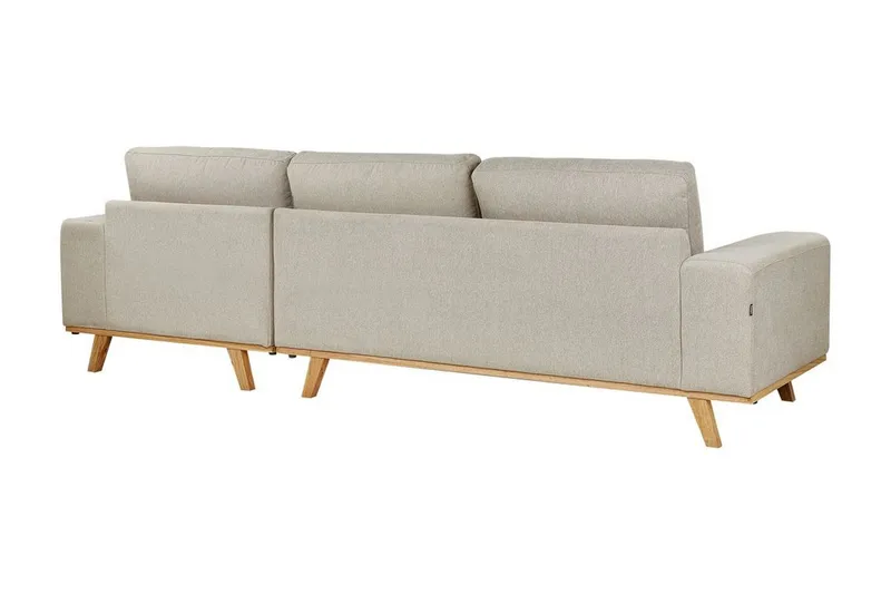 Gaines Hjørnesofa 3-seter - Beige/Lyst tre - Møbler - Sofaer - Hjørnesofaer - Hjørnesofa med divan