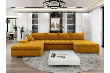 Gamal Sofa Dobbeldivan 4-seter - Brun - Møbler - Sofaer - Fløyelssofaer